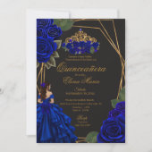 ブラックブルーバラ金ゴールドプリンセスキンセアニラ 招待状 (正面)