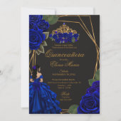 ブラックブルーバラ金ゴールドプリンセスキンセアニラ 招待状 (正面)