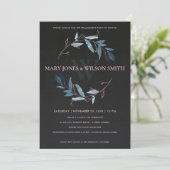 ブラックブルーバラ金ゴールド動物相リース婚約カード サンキューカード (スタンド正面)