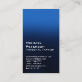 ブラックブルーパーソナルトレーナーフィットネス名刺 名刺 (裏面)