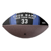 ブラックブループレイヤー名番号チームフォト アメリカンフットボール (回転270)