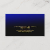 ブラックブループレーンモダンコンサルタント名刺 名刺 (裏面)