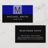 ブラックブループロフェッショナルモノグラム 名刺 (正面/裏面)