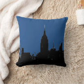 ブラックブルーポップ・アートのアートニューヨークナイト装飾用クッション クッション (ブランケット)