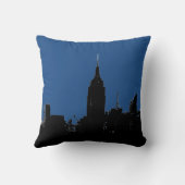 ブラックブルーポップ・アートのアートニューヨークナイト装飾用クッション クッション (裏面)