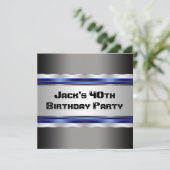 ブラックブルーマン40th誕生日パーティー 招待状 (スタンド正面)