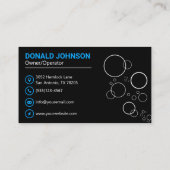 ブラックブルーモダンパワーウォッシュハウスクリーニング 名刺 (裏面)