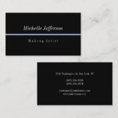 ブラックブルーライトクラシカルトレンディー名刺 名刺 (正面/裏面)