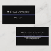 ブラックブルーライトパターンマネージャの名刺 名刺 (正面/裏面)