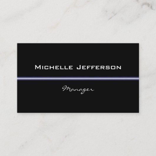 ブラックブルーライトパターンマネージャの名刺 名刺 (正面)