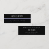 ブラックブルーライト標準スリムサイズビジネスカード スキニー名刺 (正面/裏面)