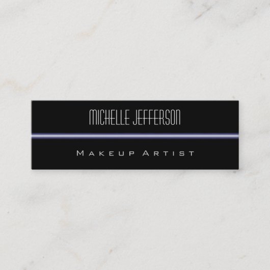 ブラックブルーライト標準スリムサイズビジネスカード スキニー名刺 (正面)