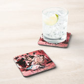 ブラックブルーレッド自転車の結婚披露宴 コースター (右側)