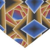 ブラックブルーレッド金ゴールドグラデーションアビス抽象芸術アート ショートテーブルランナー (コーナー)