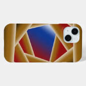 ブラックブルーレッド金ゴールドグラデーションアビス抽象芸術アート Case-Mate iPhoneケース (裏面 (横))