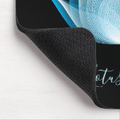 ブラックブルーロータスモアレスケッチフラワーグラフィックヨガ マウスパッド (コーナー)