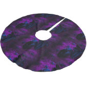 ブラックブルー不気味バラ、ブラックスパイダーズ、パープル、ZSG ブラッシュドポリエステルツリースカート (アングル)