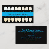 ブラックブルー歯ホワイトニングセードガイド 名刺 (正面/裏面)