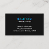 ブラックブルー洗圧掃除機 名刺 (裏面)