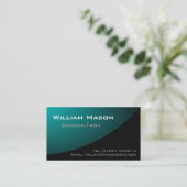 ブラックブルー淡い色のカーブ、プロフェッショナル名刺 名刺 (スタンド正面)