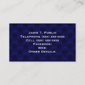 ブラックブルー王室のダマスク金ゴールドチェーン 名刺 (裏面)