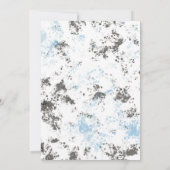 ブラックブルー金ゴールドモダンスウィート16バースデーパーティー 招待状 (裏面)