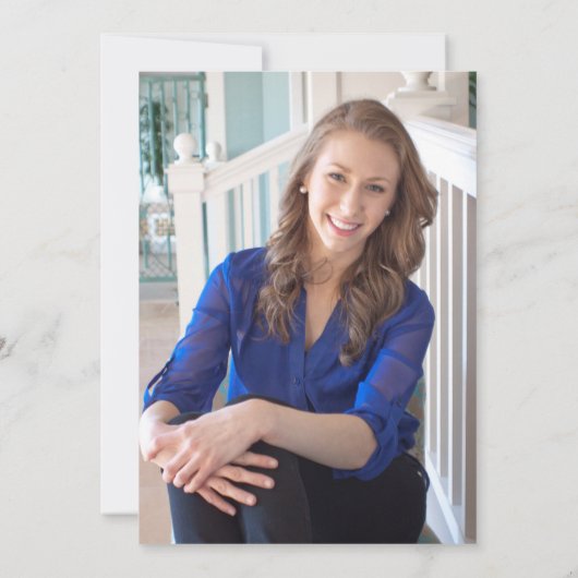 ブラックブルー金ゴールド水玉模様「オフトゥカレッジ」招待状 招待状 (裏面)