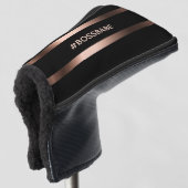 ブラックブロンズやる気を起こさせるボエレガントス ゴルフヘッドカバー (3/4 正面)