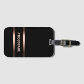 ブラックブロンズやる気を起こさせるボエレガントス ラゲッジタグ (正面横)