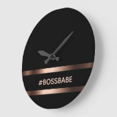 ブラックブロンズやる気を起こさせるボエレガントス ラージ壁時計 (傾斜)