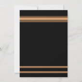 ブラックブロンズコッパーエレガントディナーパーティーイベント 招待状 (裏面)