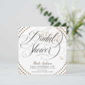 ブラックブロンズシモダンック婚約ブライダルシャワー 招待状 (スタンド正面)