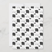 ブラックブロンドヘアプリンセスバースデーパーティー 招待状 (裏面)