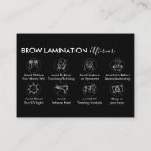 ブラックブローラミネーションアフターケアアドバイスありがとう 名刺 (裏面)