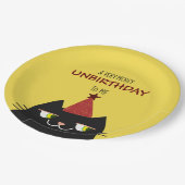 ブラックブーザネコ、漫画のドードルおもしろい誕生日 ペーパープレート (アングル)