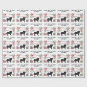 ブラックプグドッグパカラフルステルハッピーバースデー ラッピングペーパー (フラット)