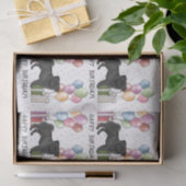 ブラックプグドッグパカラフルステルハッピーバースデー 薄葉紙 (ギフト)