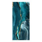 ブラックプライスティール（緑がかった色）上の水の色agate ラックカード (裏面)