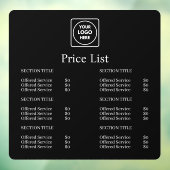 ブラックプライスリスト｜カスタムビジネスロゴ ウィンドウサイン (シート3)