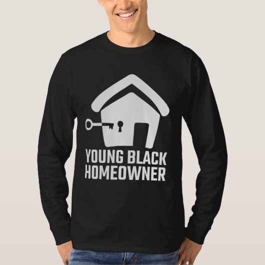 ブラックプライド初めての住宅購入者引越しのご挨拶 Tシャツ (正面)