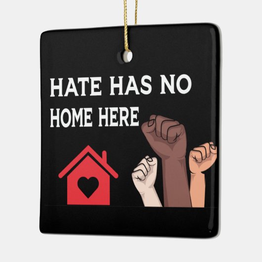 ブラックプライド力、人種平等の社会正義 セラミックオーナメント (左)