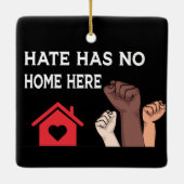 ブラックプライド力、人種平等の社会正義 セラミックオーナメント (裏面)