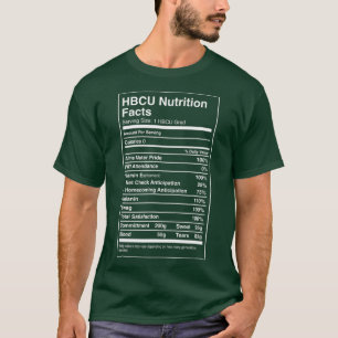 ブラックプライドHBCU栄養ファクト Tシャツ