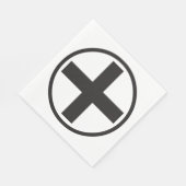 ブラックプラスサイン紙ナプキンス スタンダードランチョンナプキン (角)