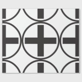 ブラックプラス符号ラッピング紙 ラッピングペーパー (フラット)