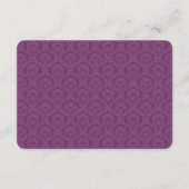 ブラックプラムモノグラムダマスクギフトレジス結婚ト エンクロージャーカード (正面)