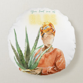 ブラックプラントラバー ラウンドクッション