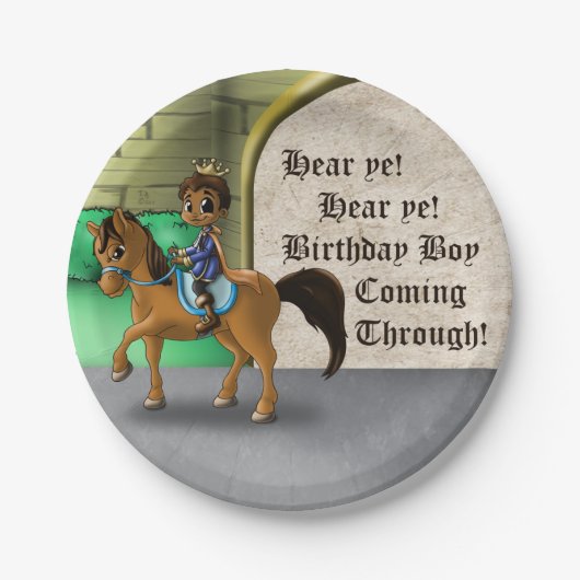 ブラックプリンス誕生日 ペーパープレート (正面)