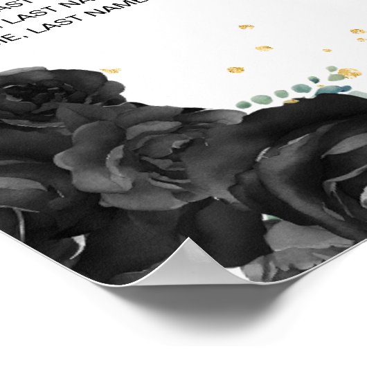 ブラックプリンセスクインセアニラ10テーブル座席表 ポスター (角)