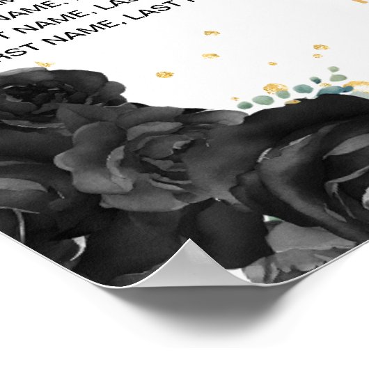 ブラックプリンセスクインセアニラ8テーブル座席表 ポスター (角)